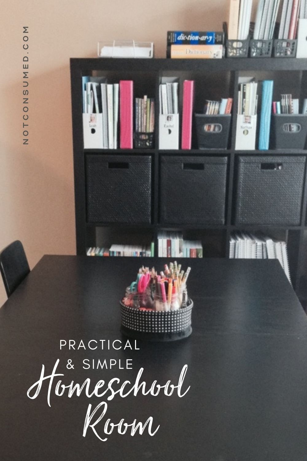 Efficient Organization for Homeschool Shelves