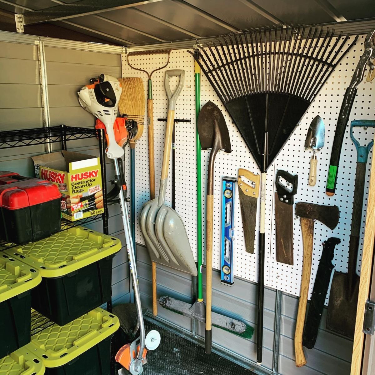 Efficient Pegboard Tool Storage