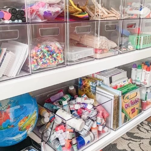 Effortless Organization with Clear Bins