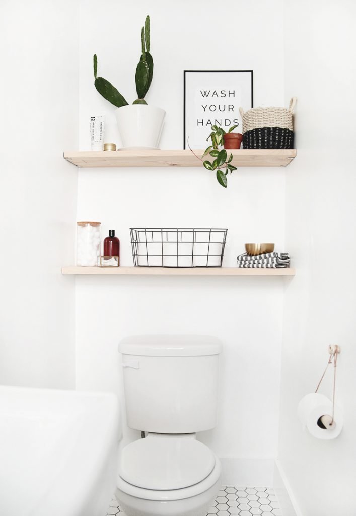 Elegant Minimalist Shelves for Bathrooms