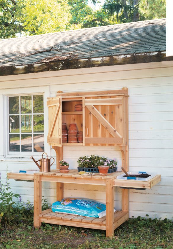 Essential Cabinet Storage for Potting Benches