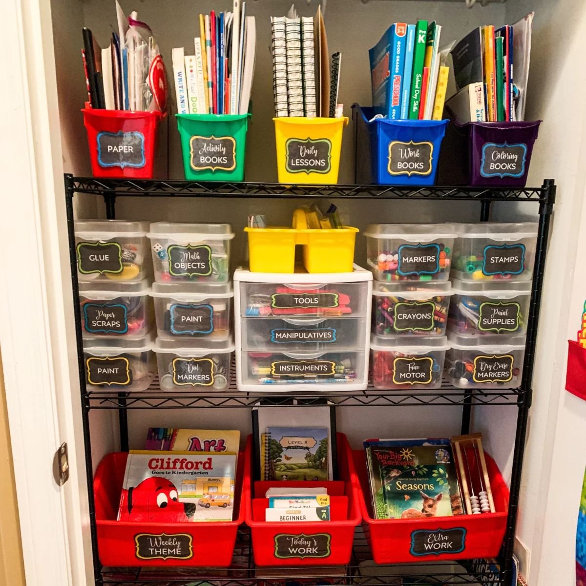 Maximize Space with a Homeschool Closet