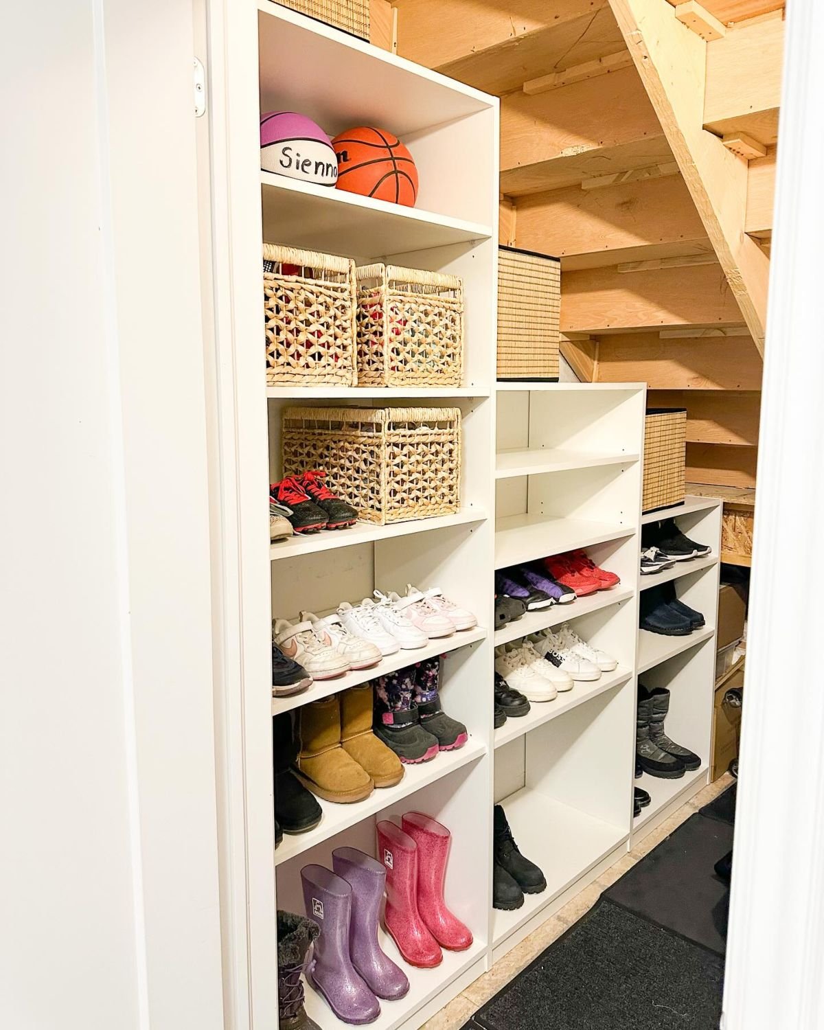 Maximize Space with Simple Shoe Shelving