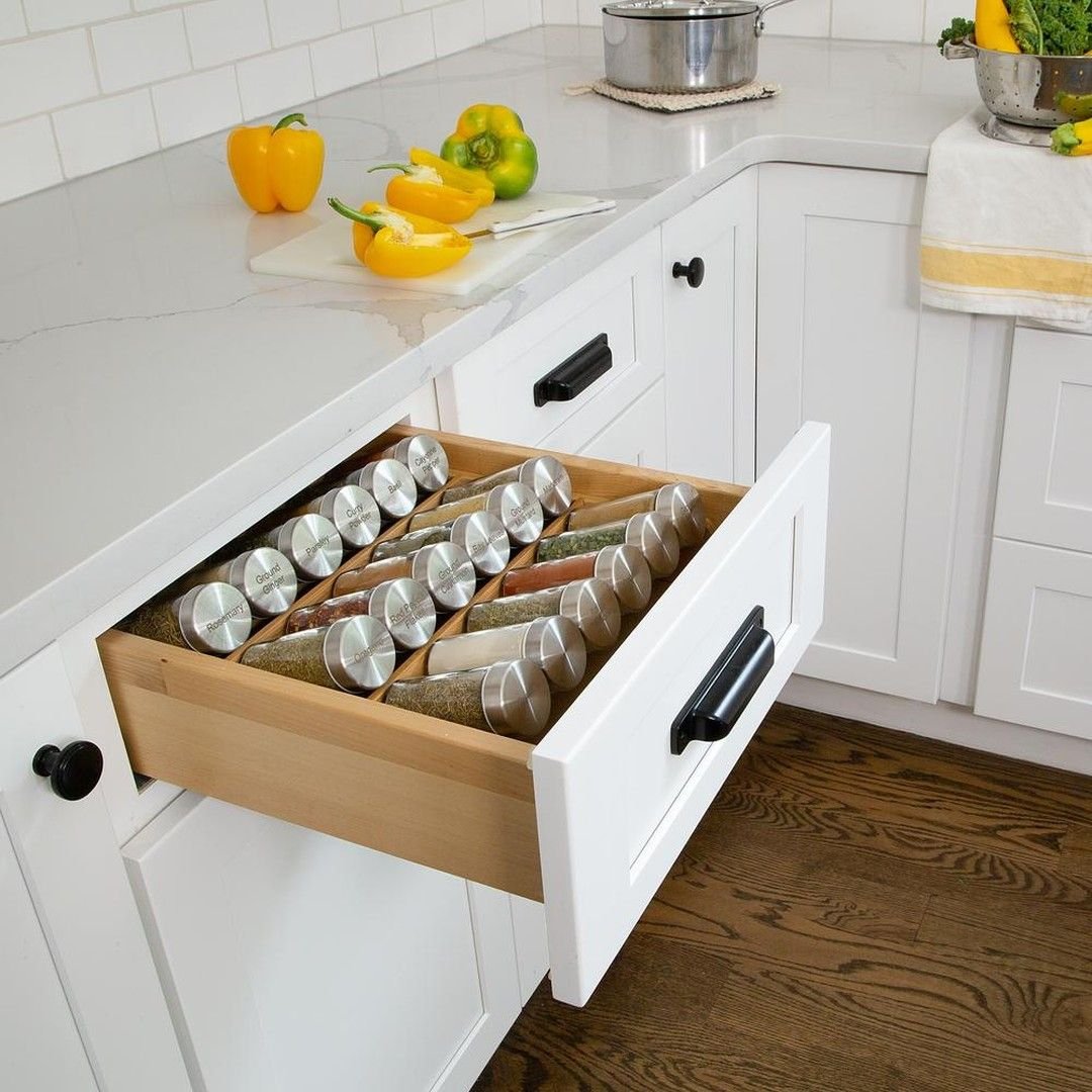 Maximize Space with Spice Drawer Organizers