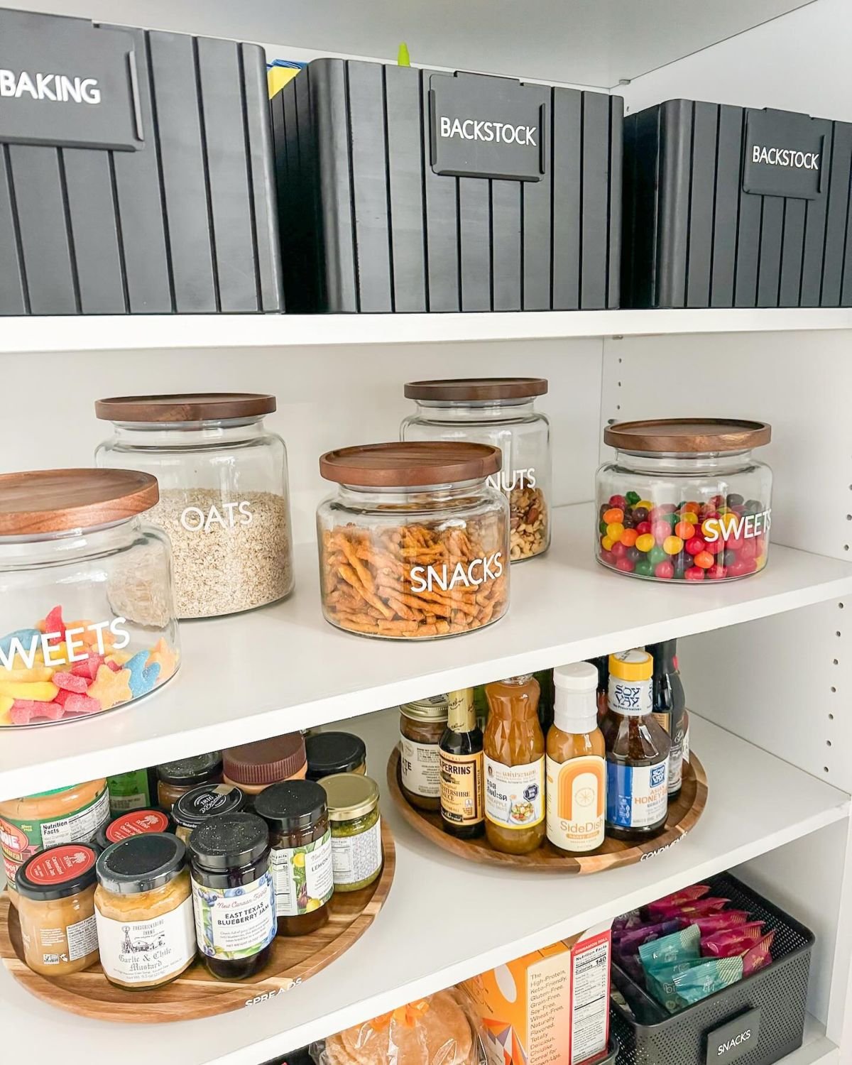 Organize Snacks in Glass Containers