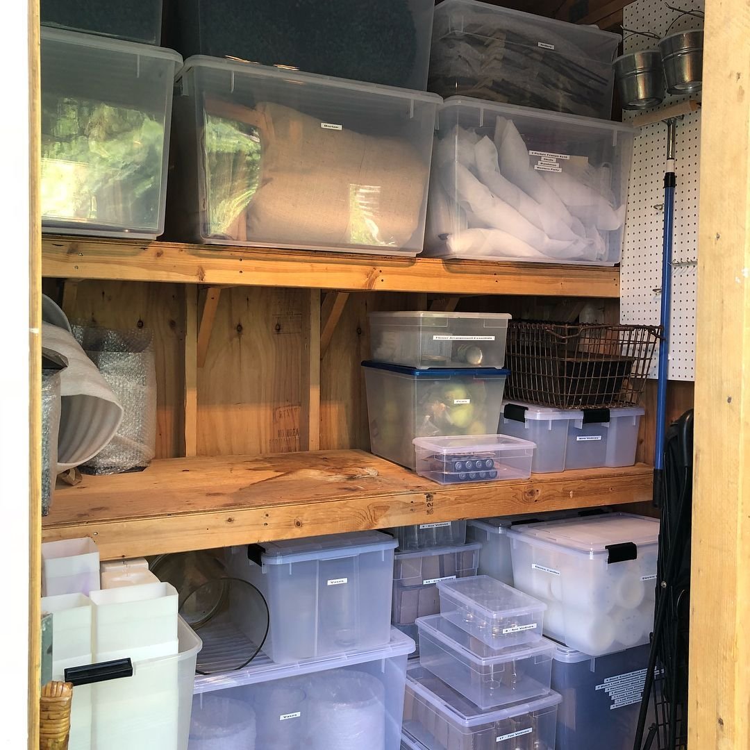 Organize with Large Clear Bins