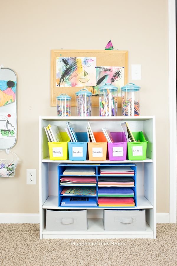 Organize Your Day with Colorful Bins