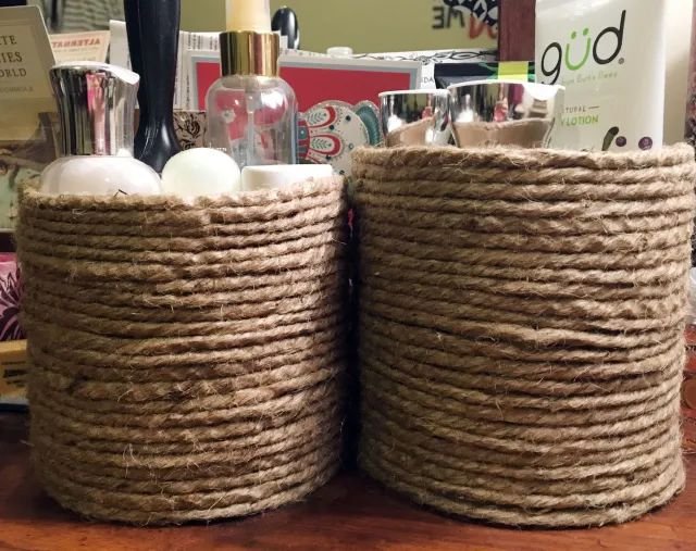 Stylish DIY Rope Vanity Organizer Idea