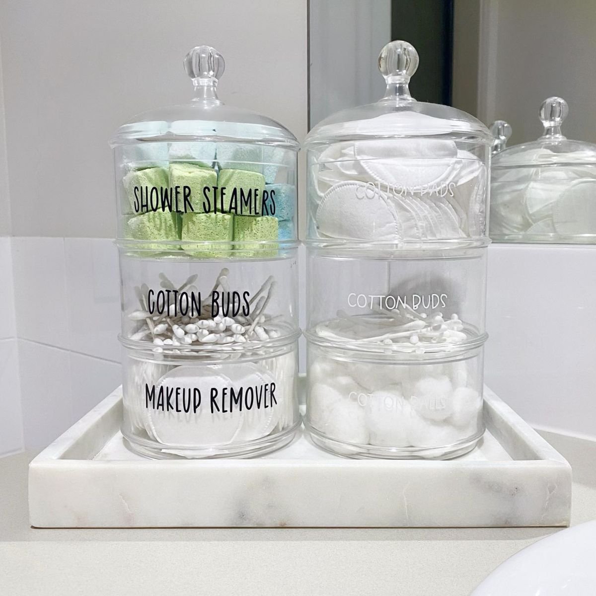 Stylish Glass Containers for Bathroom Storage