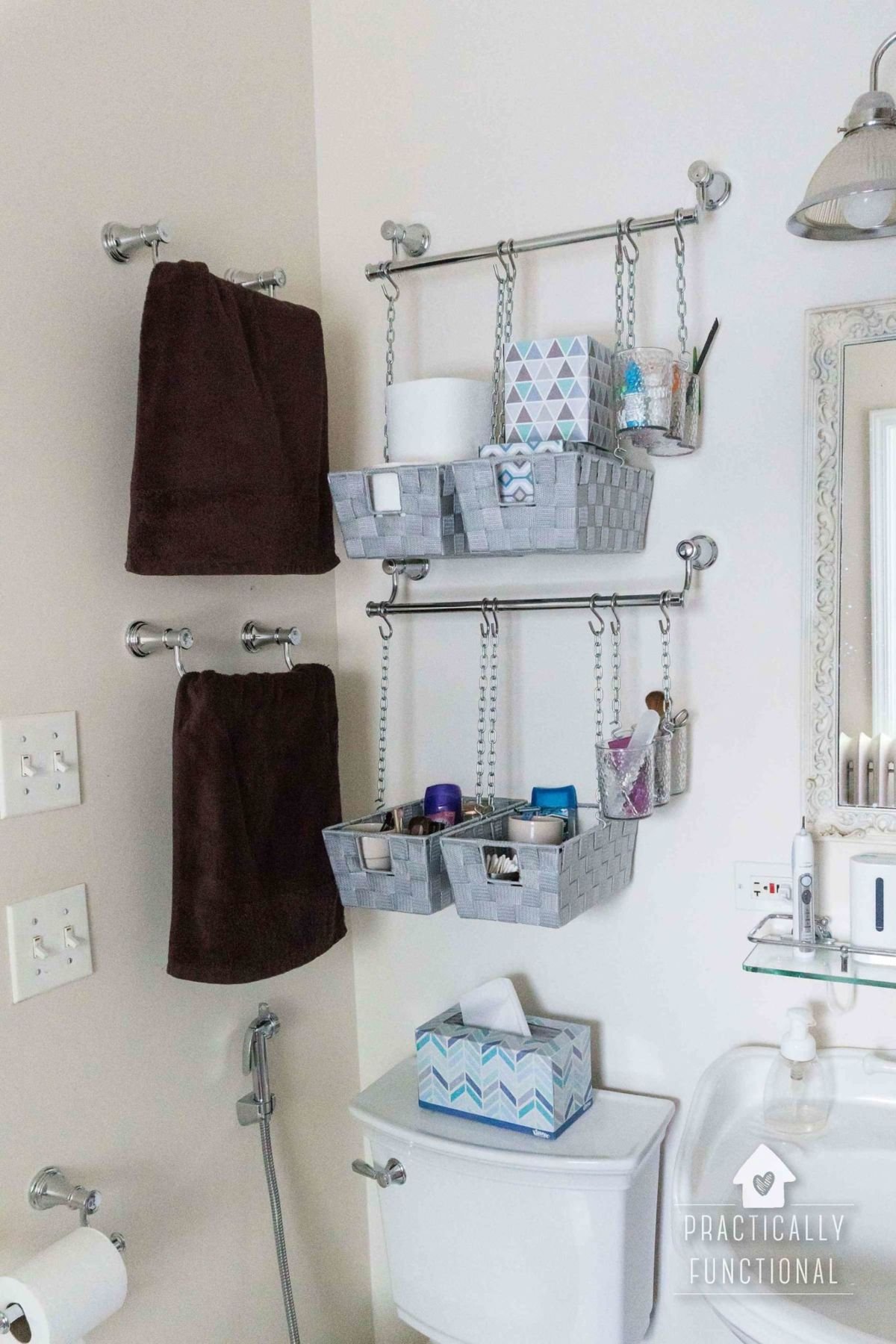 Stylish Hanging Storage Bins for Bathrooms