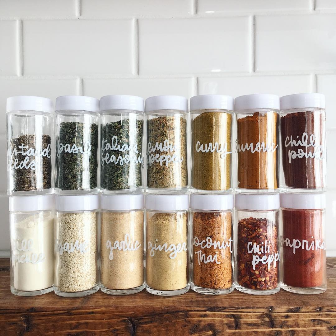 Stylish Spice Jar Organization