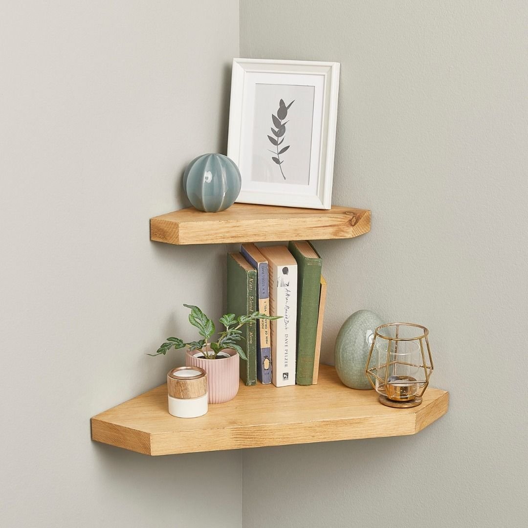 Stylish Wooden Corner Shelf Ideas