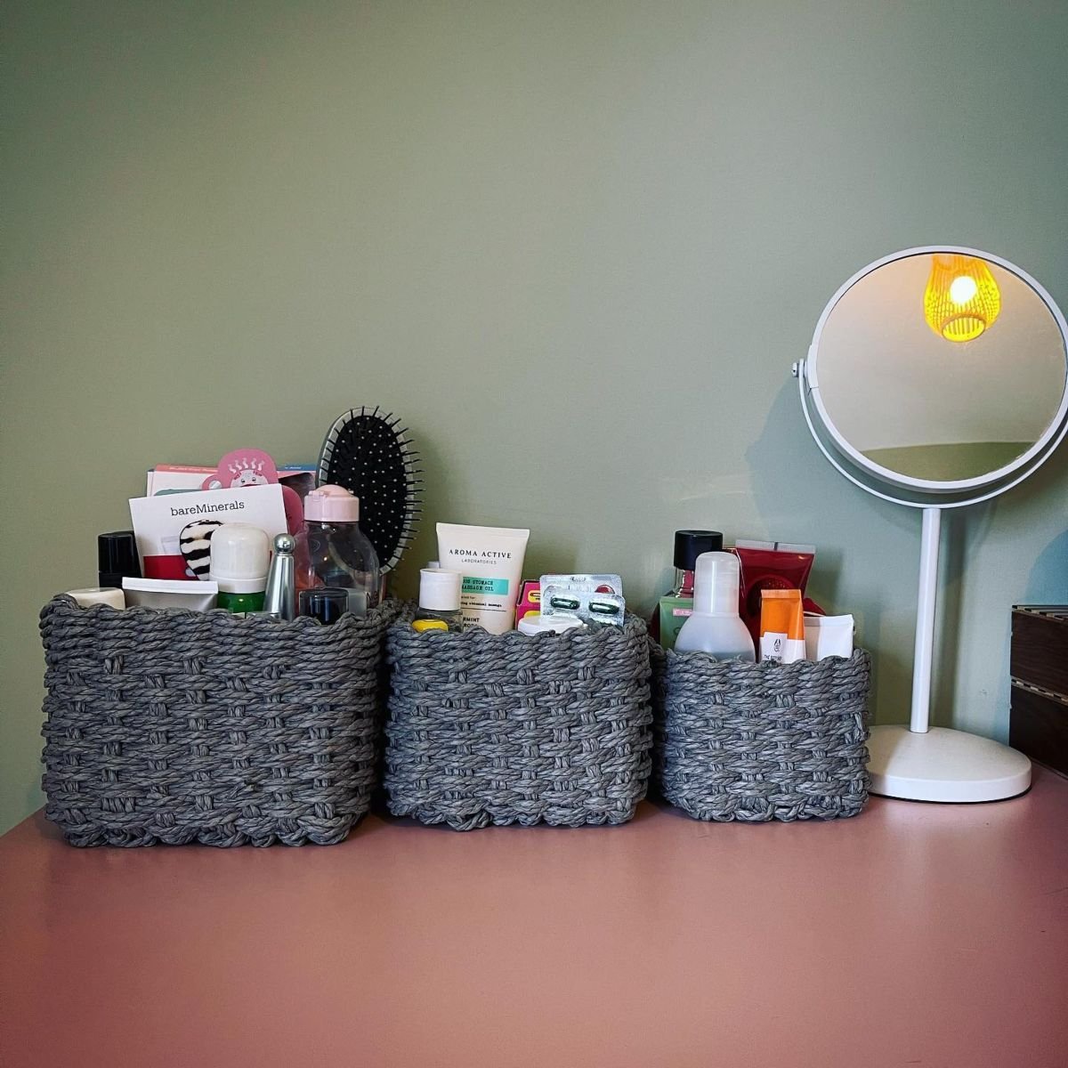 Stylish Woven Baskets for Toiletry Storage