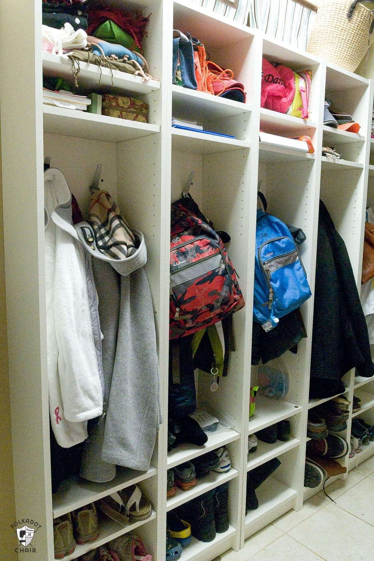 Transform IKEA Bookcase into Stylish Lockers