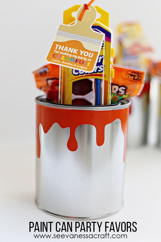 Unique Paint Can Party Favors Ideas