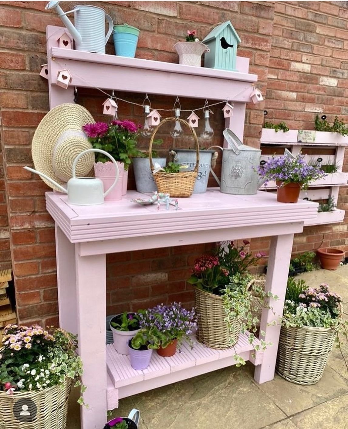 Upcycled Decking for Charming Potting Benches