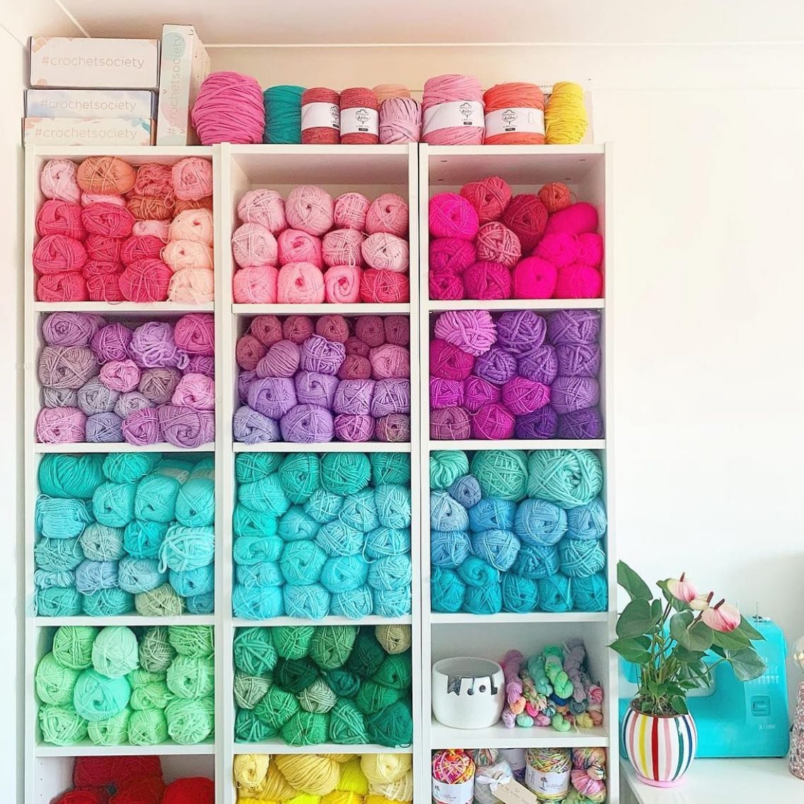 Yarn Cubbies for Organized Storage