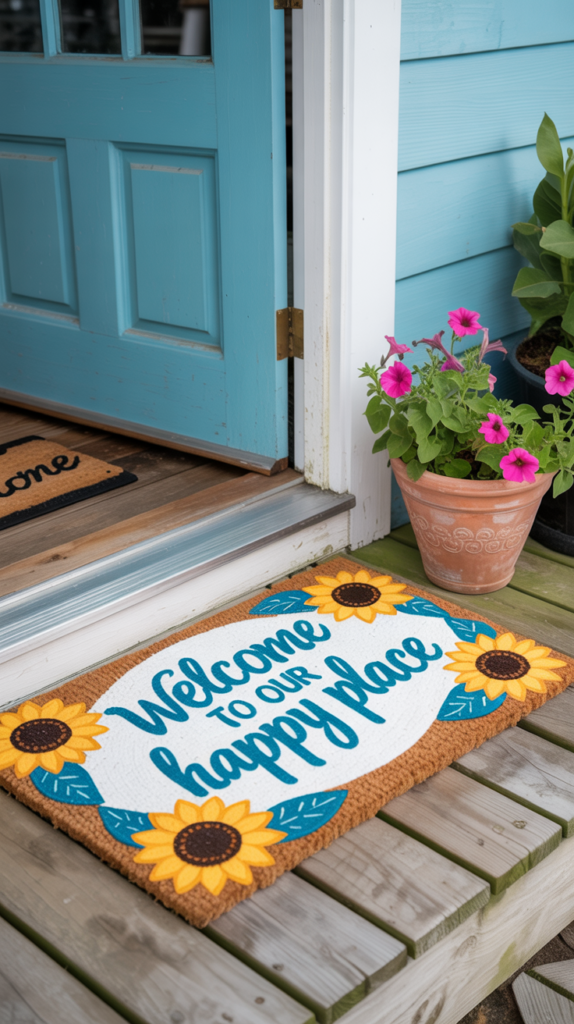 Customized Summer Welcome Mats