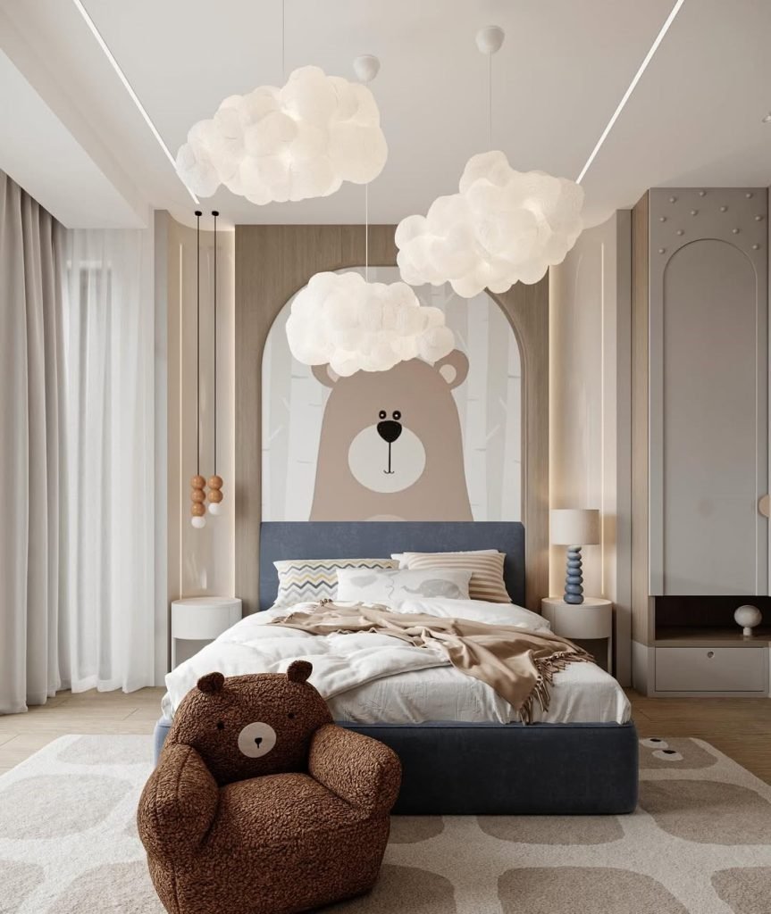 Bear-Themed Cloud Nursery Decor