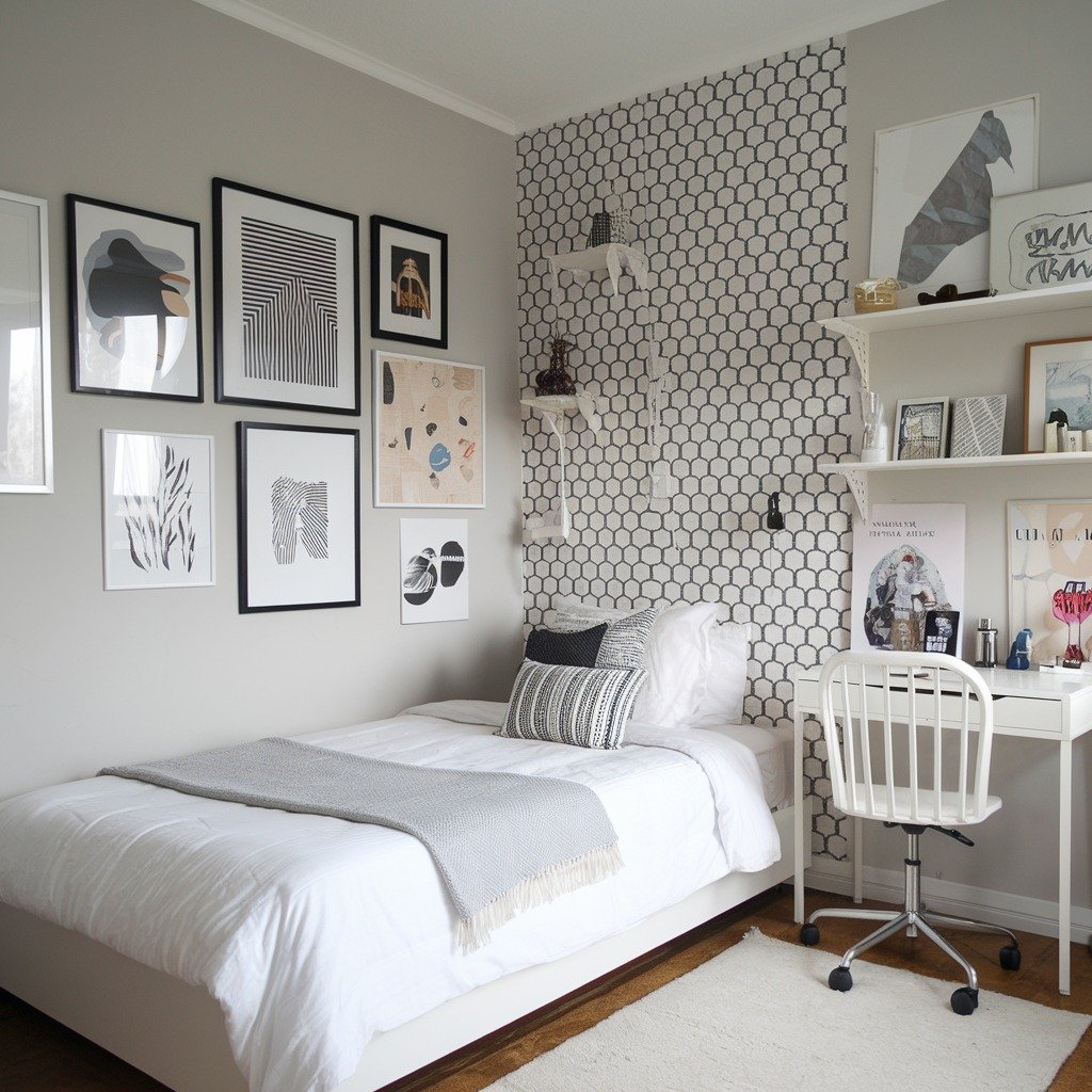 Black and White Art Display