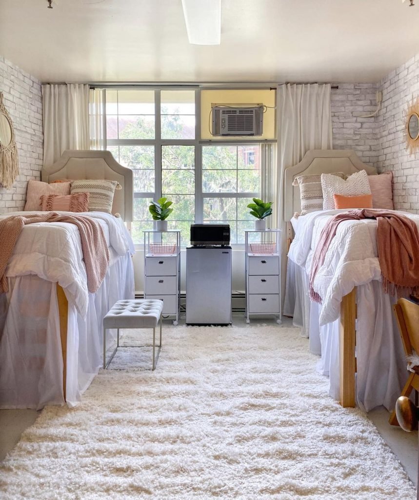 Calm White Brick Retreat