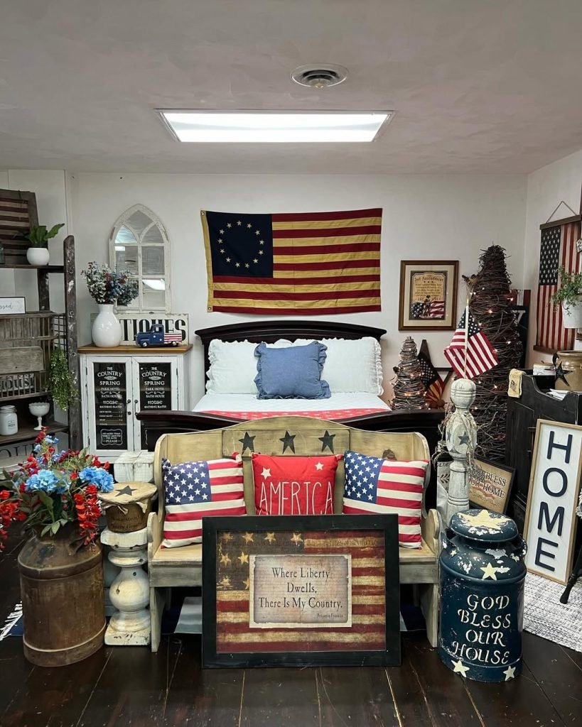 Colonial Flag Bedroom Decor