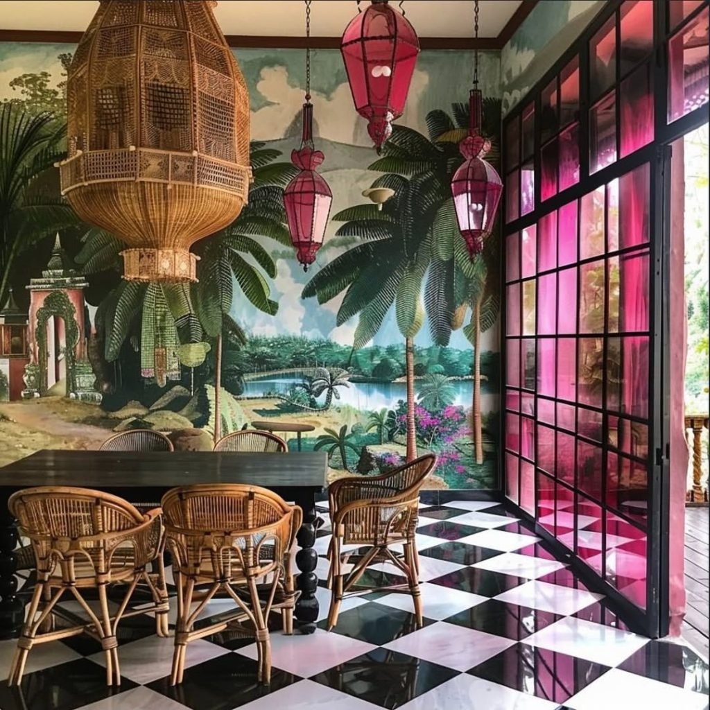 Colonial Tropical Decor Fusion