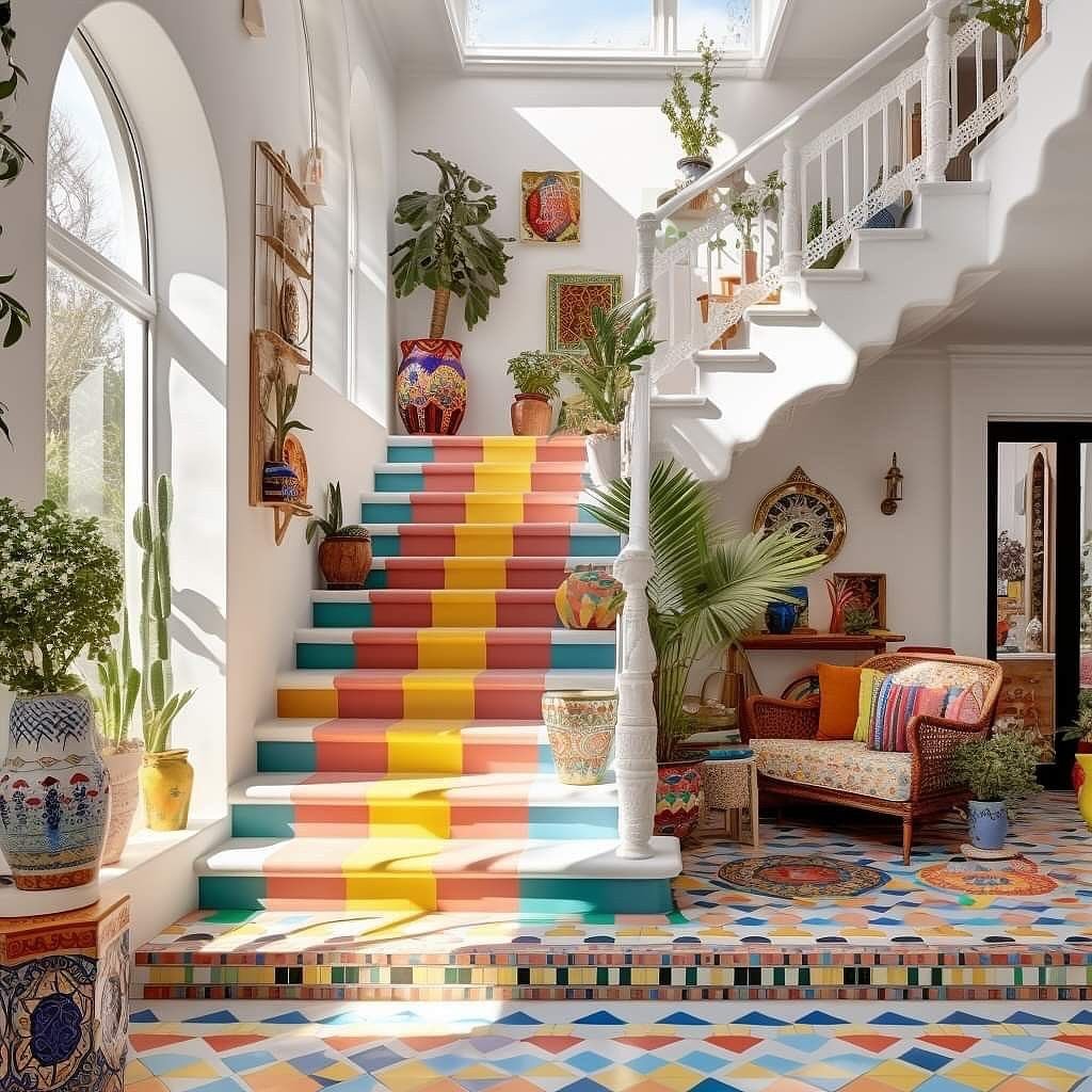 Colorful Stairway Design