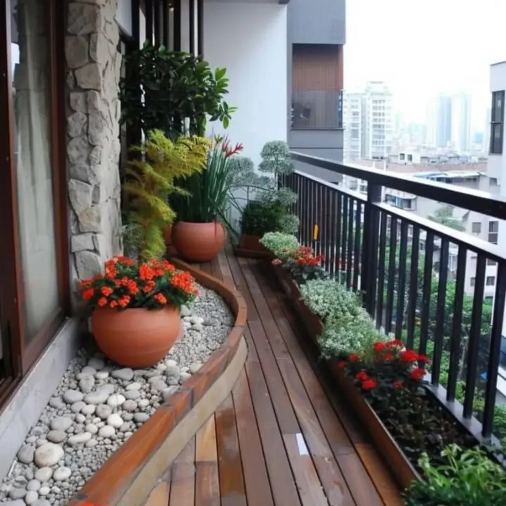 Contemporary Balcony Landscape Design