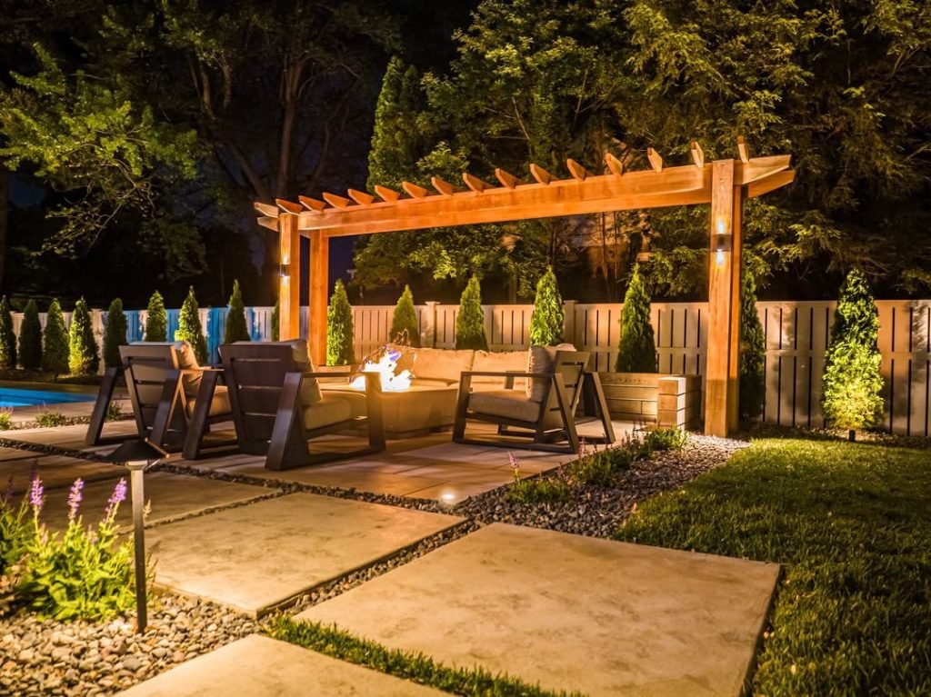 Contemporary Fire Seating Area