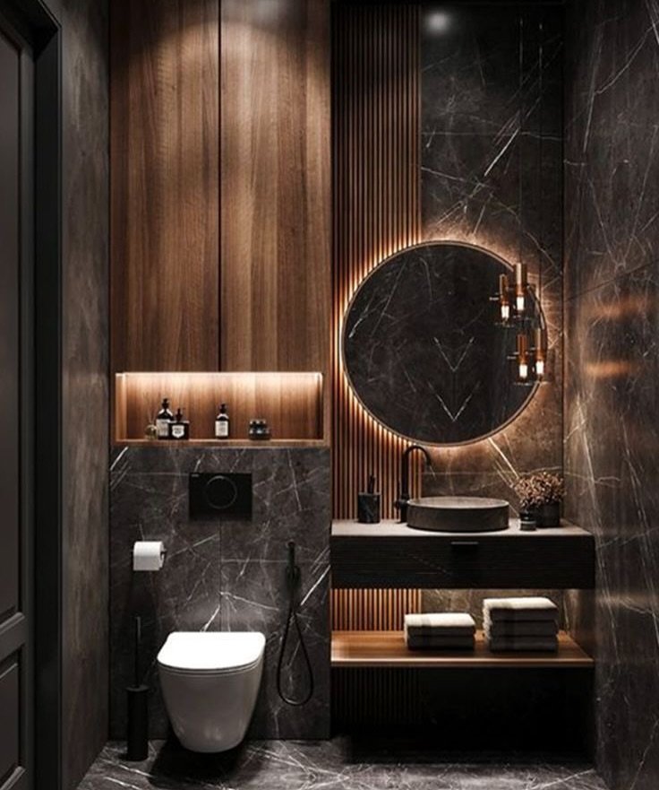 Elegant Dark Marble Suite
