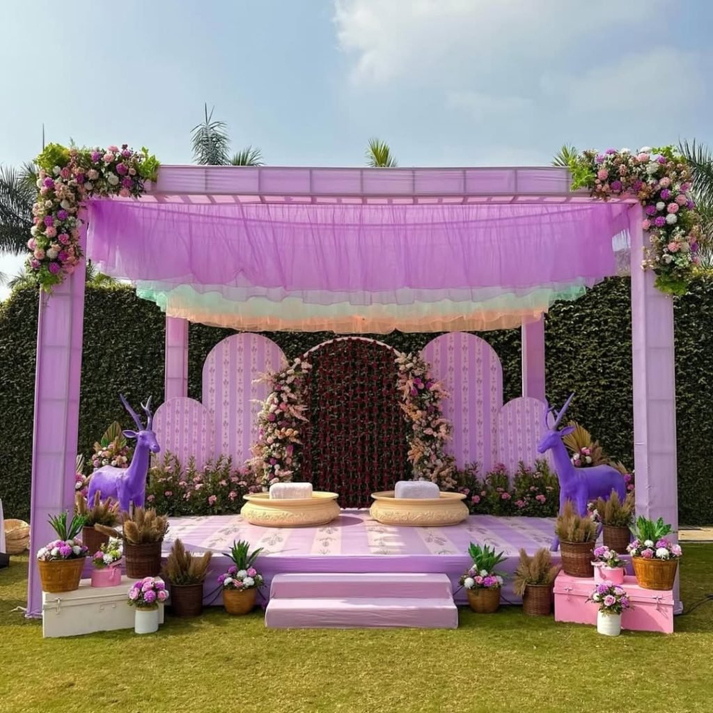 Elegant Purple Fantasy Mandap