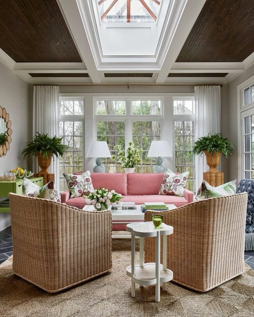 Elegant Wicker and Coral Setup