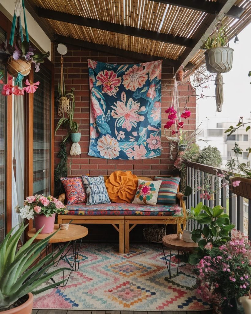 Floral Balcony Retreat