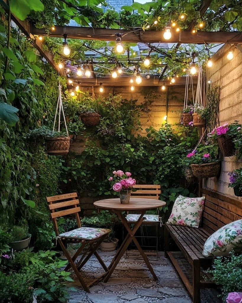 Floral Retreat Bistro Setting