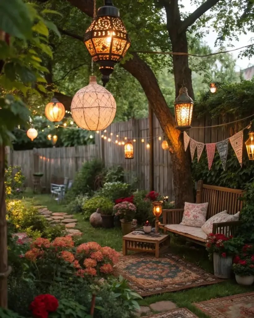 Magical Garden Evening Setting