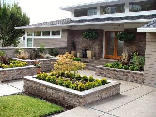 Mid Century Elevated Garden Design