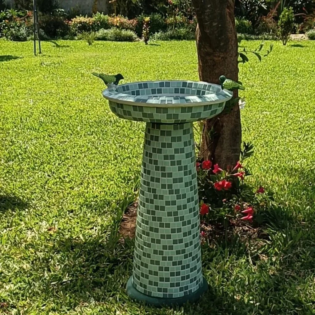 Modern Mosaic Bird Bath