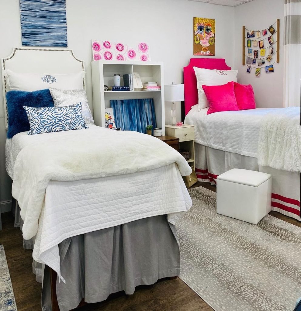 Navy and Pink Room Design