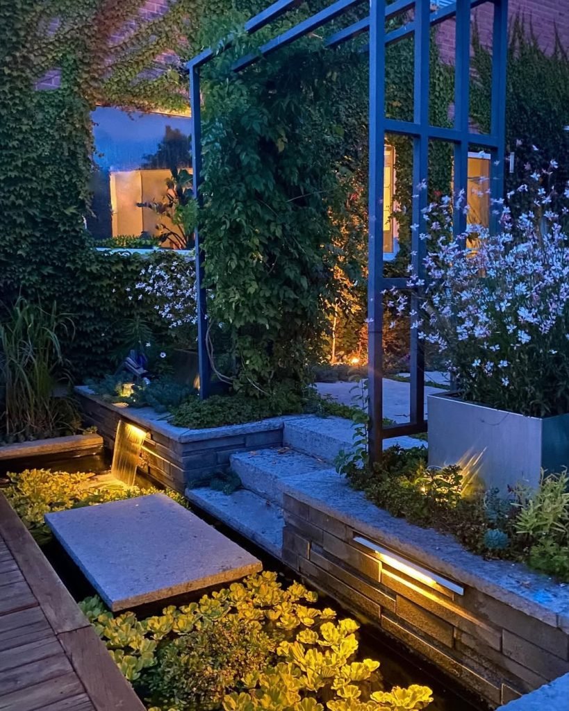 Nighttime Garden Illumination