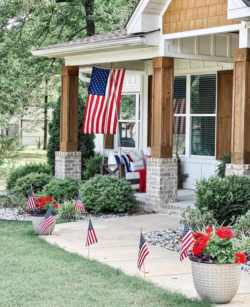 Patriotic Front Yard Decor