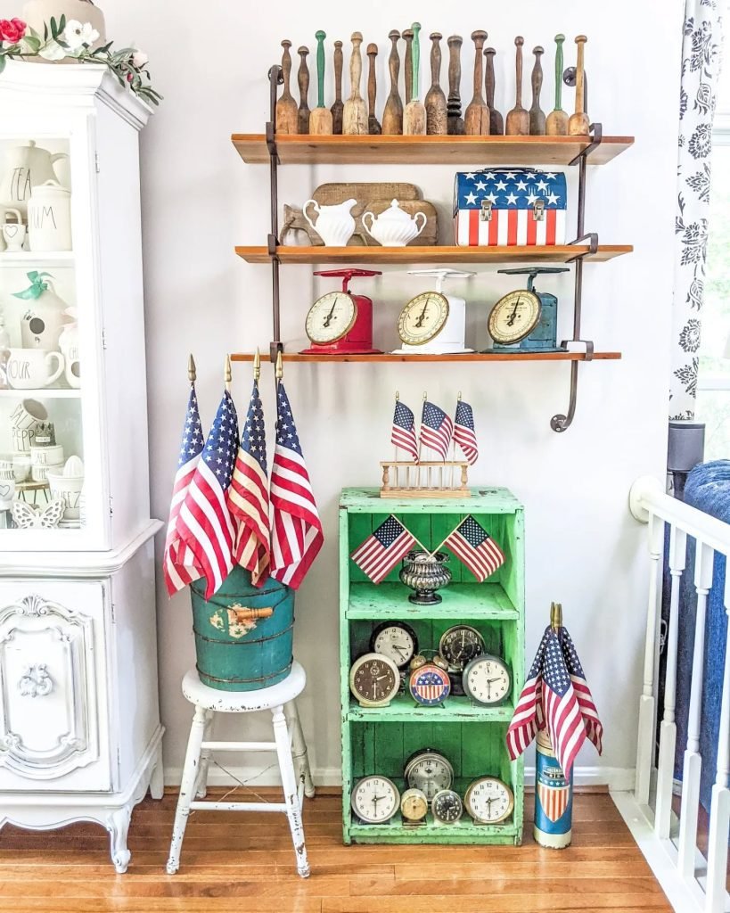 Patriotic Vintage Kitchen Display