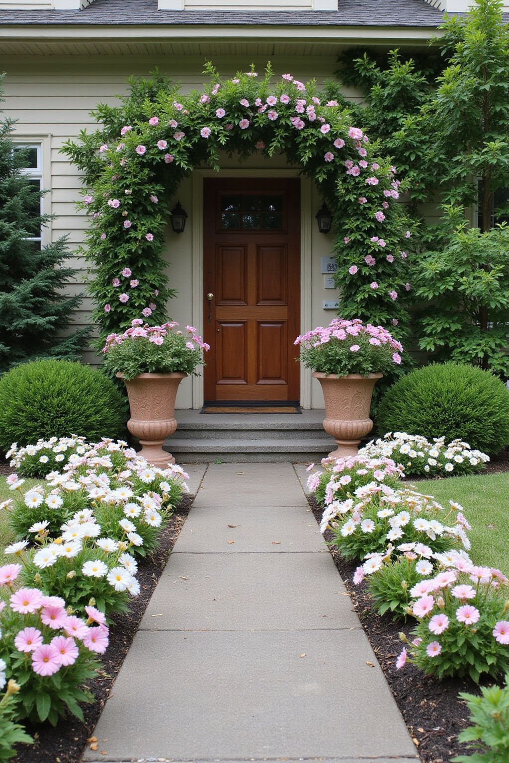 Plant Flower Beds Along the Entryway