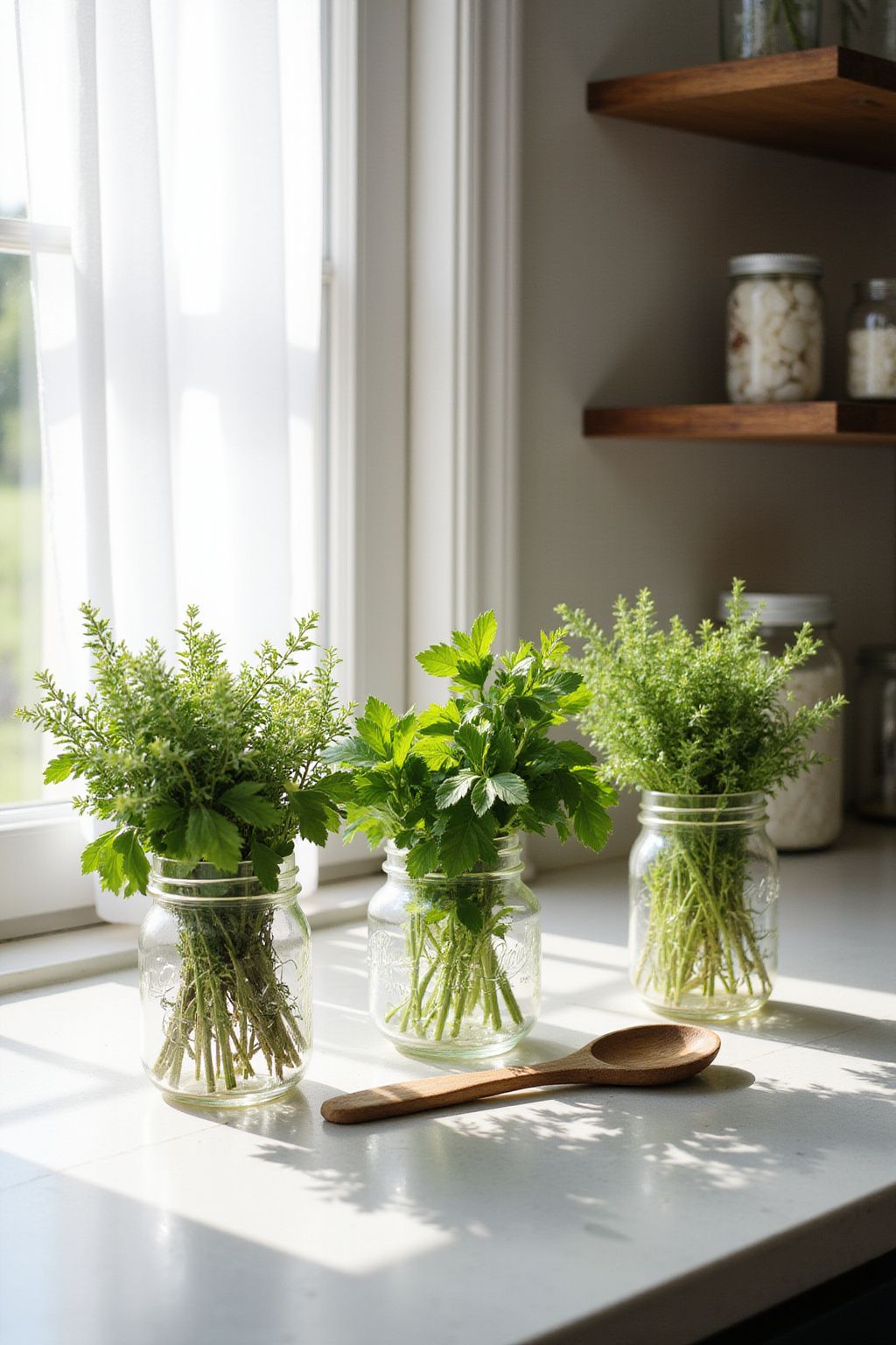Repurposed Mason Jars for Storage
