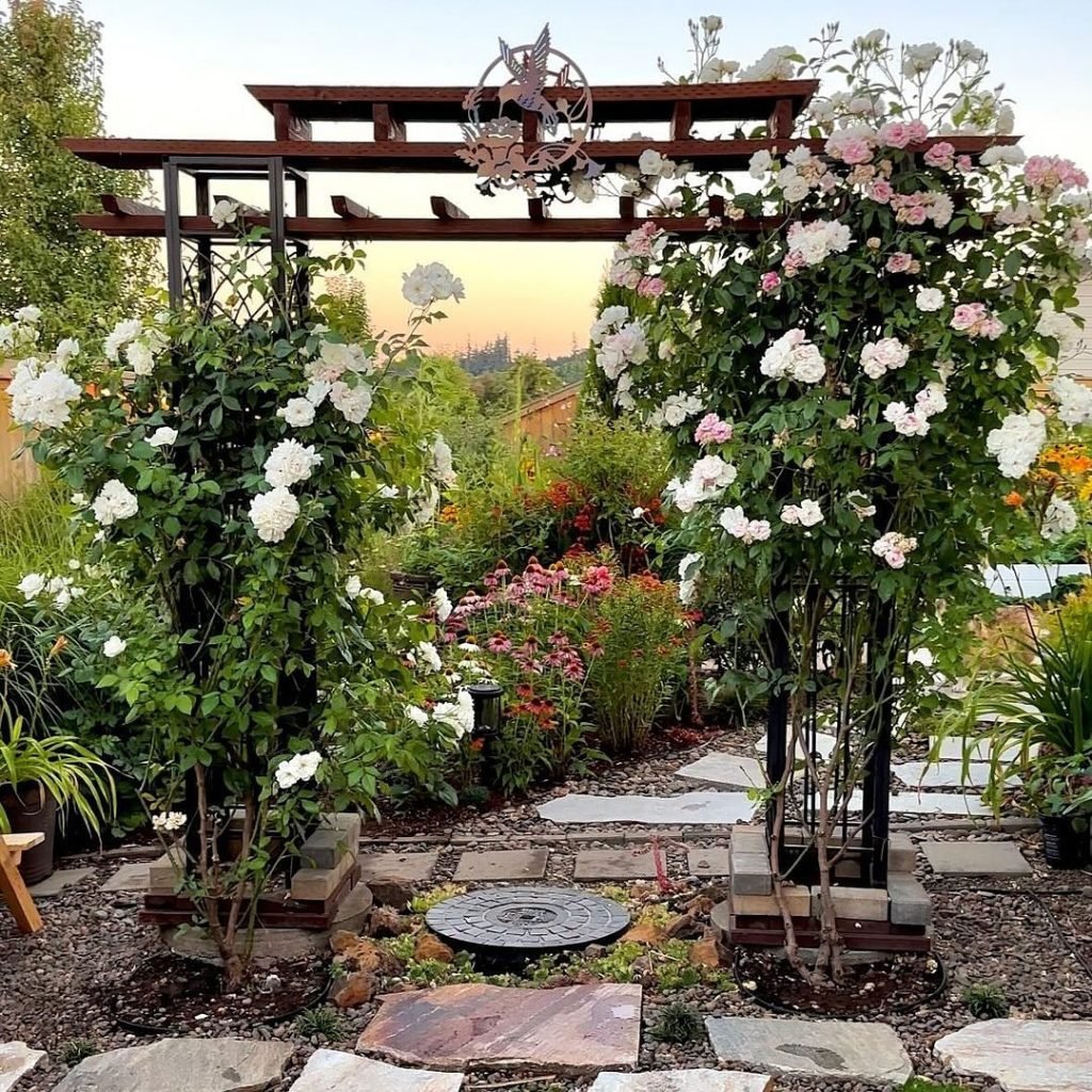 Rose-Covered Garden Entrance