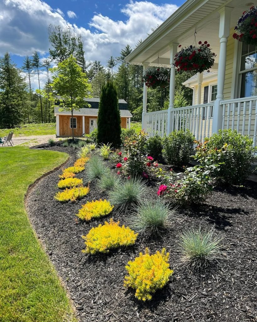 Rural Porch Garden Design
