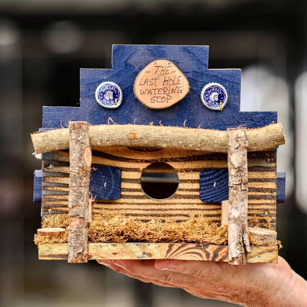 Rustic Brewery-Themed Birdhouse