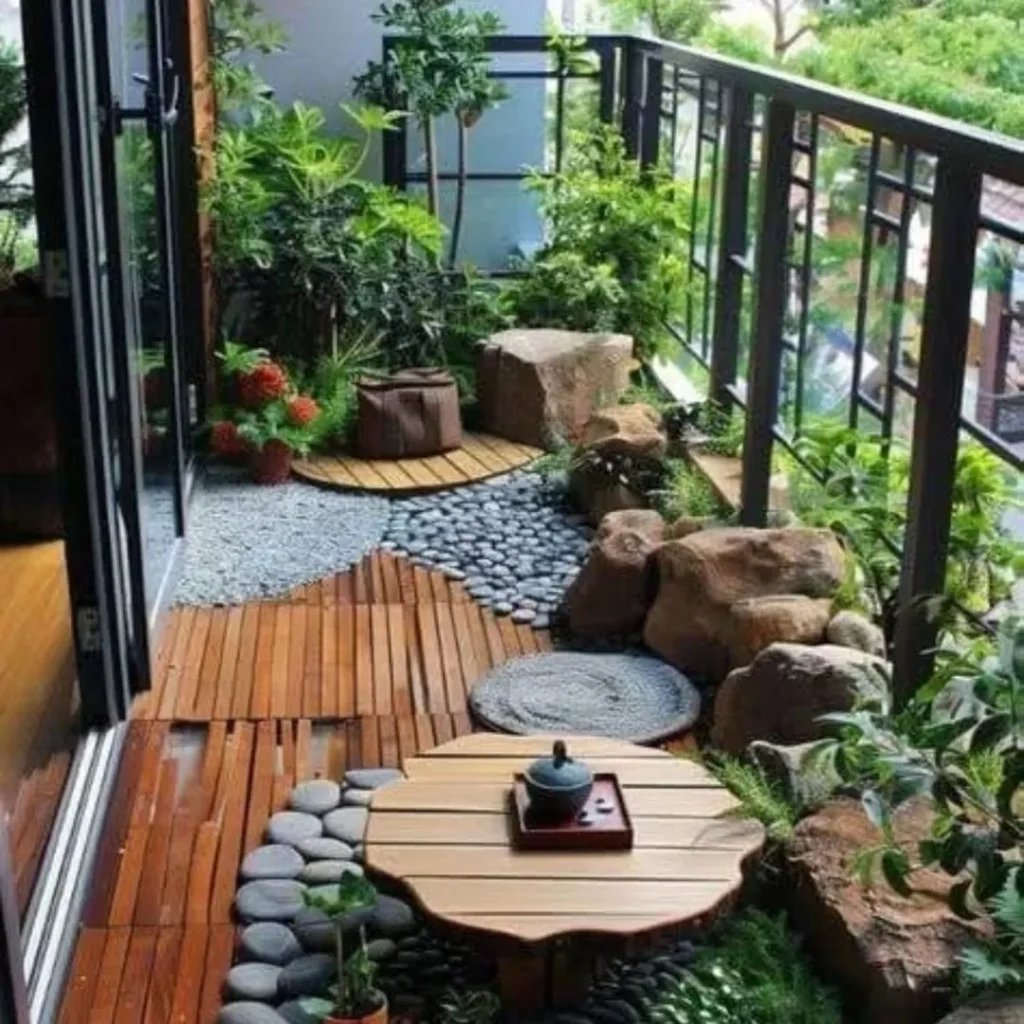 Serene Tea Garden Space