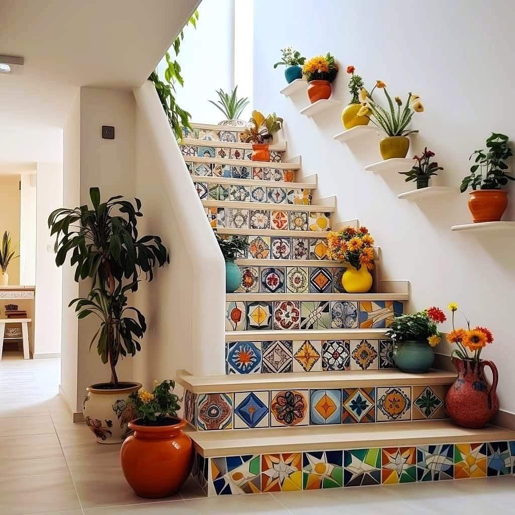 Stunning Talavera Tile Staircases