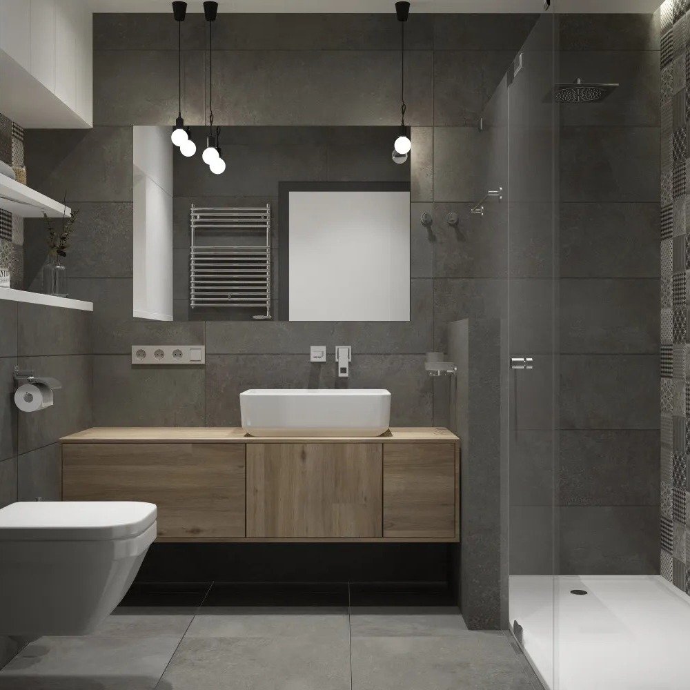 Stylish Industrial Bathroom Design